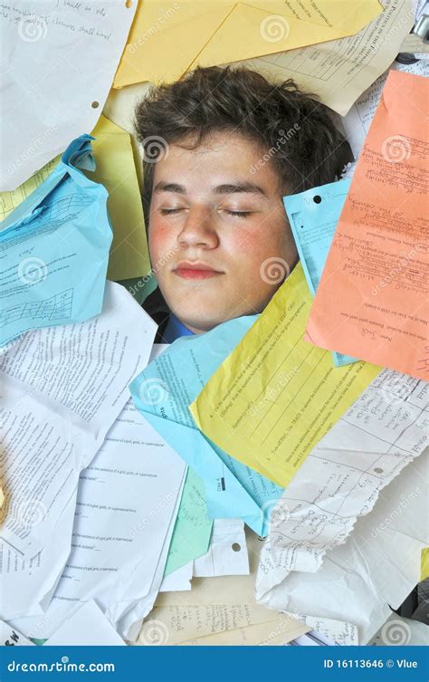 Too Much Homework Assignments Stock Photo - Image of heaps, office ...