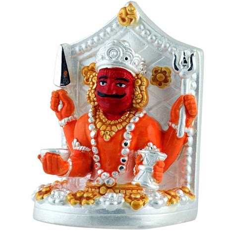 Pure Silver Nakoda Bhairav Nath Idol ~ CaratCafe