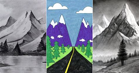 25 Easy Mountain Drawing Ideas - How to Draw a Mountain