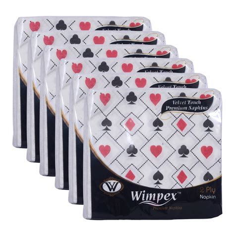 Wimpex 2 Ply Ultra Velvet Soft Paper Napkins (50 Serviettes Each, 33x33 ...