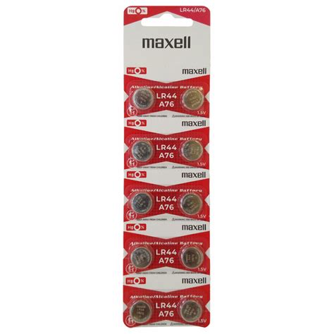 Buy Size 44 Coin Cell Batteries | Maxell LR44, Renata SR44, Giga-tek ...