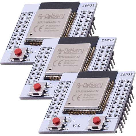 Buy AZDelivery 3 x ESP32 WROOM-32 WLAN WiFi Bluetooth Microcontroller ...