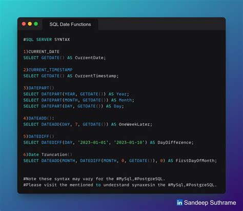 Image result for SQL Tutorial by Sandeep Parthasarathy