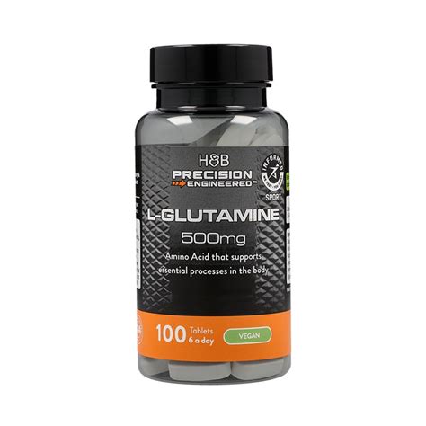 L-Glutamine - 500mg 100 Tablets | Amino Acids | H&B
