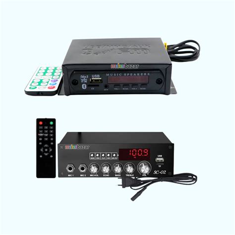 AC Enclosed Metal Body Remote Controlled Music Player with Bluetooth/F