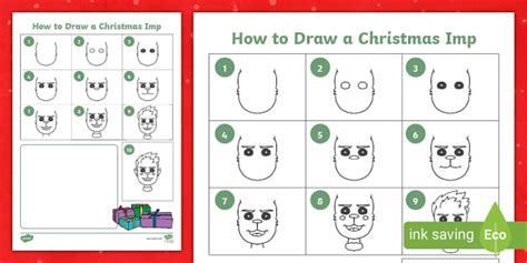 How to Draw a Christmas Imp Instructions