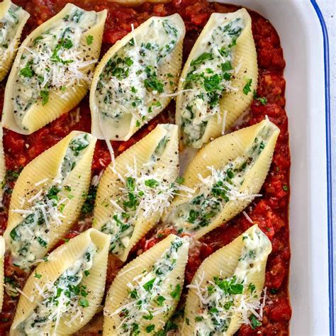 Stuffed Shells with Spinach - Jessica Gavin