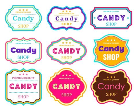 Candy Shop Labels 的图像结果