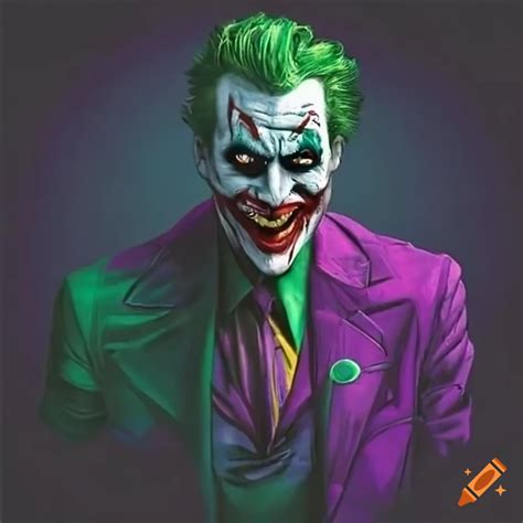 Batman defeating the joker on Craiyon