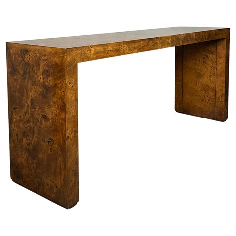 Burlwood Console Table Attributed to Milo Baughman at 1stDibs | burl ...