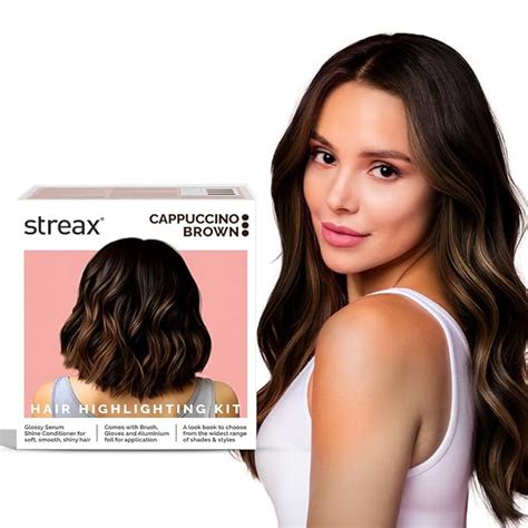 Streax Hair Colour Highlight Kit | Cappuccino Brown - Pack of 1 ...