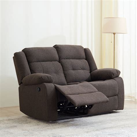 Buy Helios Zurich Fabric 2-Seater Recliner - Brown from Helios by Home ...