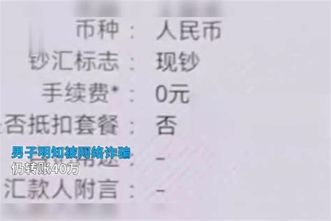 男子明知被网络诈骗，仍转账40万，男子：当给妻子买个教训_转账_男子_诈骗