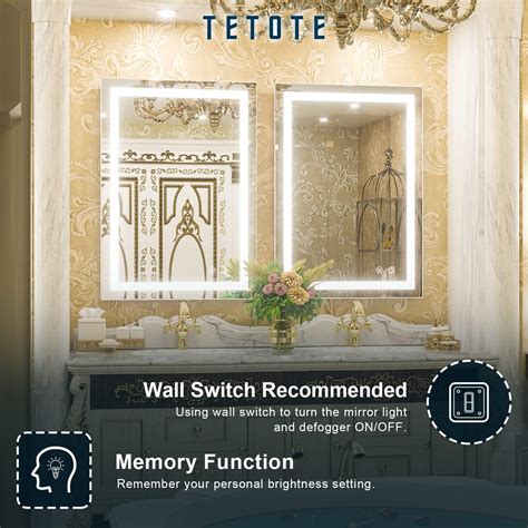 Buy TETOTE 20x28 LED Bathroom Mirror with Lights White/Warm/Natural ...