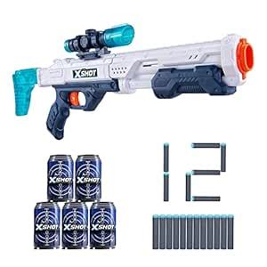 XShot Excel Hawk Eye Foam Dart Blaster (5 Cans, 12 Darts) (Custom ...