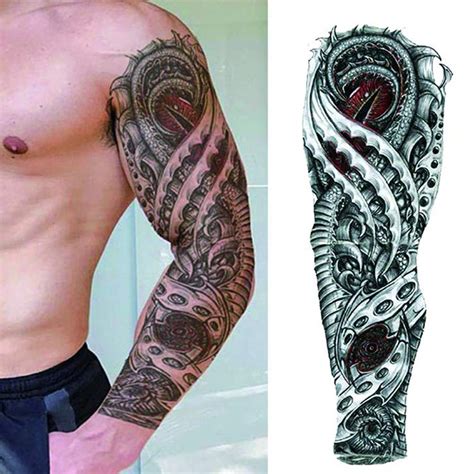 Yesallwas 8 Sheets Full Arm Extra Large Temporary Tattoos, Body Art For ...