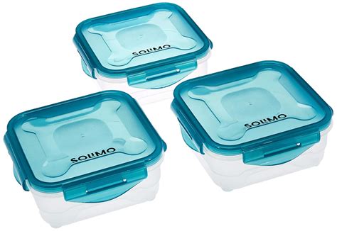 Buy Amazon Brand - Solimo Plastic Food Storage Container Set, (3 pieces ...