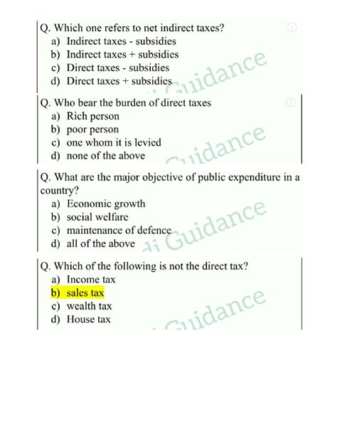 Doc7 - QM Quiz - Q. Which one refers to net indirect taxes? i a ...