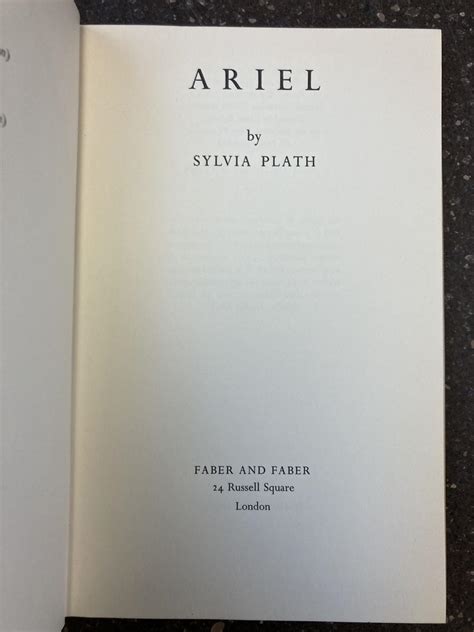 ARIEL | Sylvia Plath | First Edition, First Printing