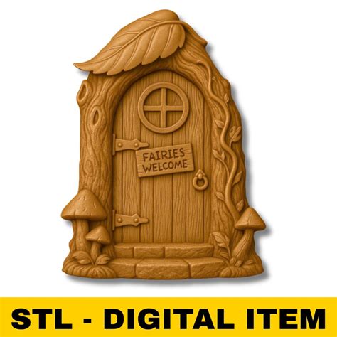 Buy Fairy Door Relief STL File for CNC 3D Printing Fantasy Woodland ...