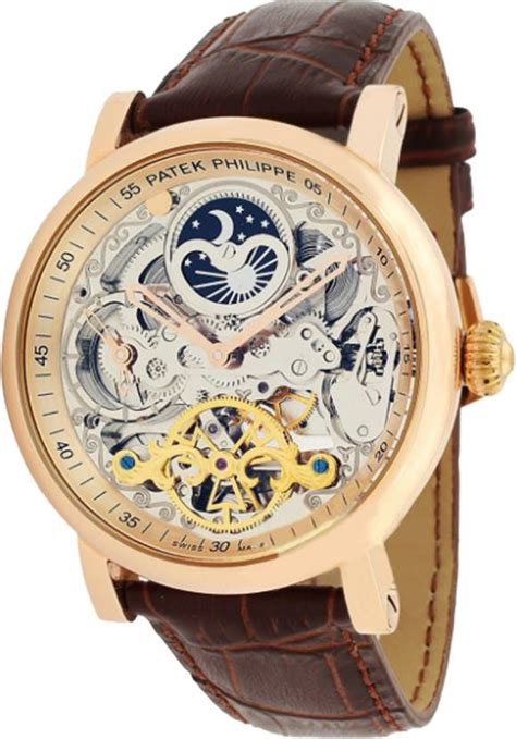 Patek Philippe Skeleton Automatic Leather Strap Skeleton Automatic ...