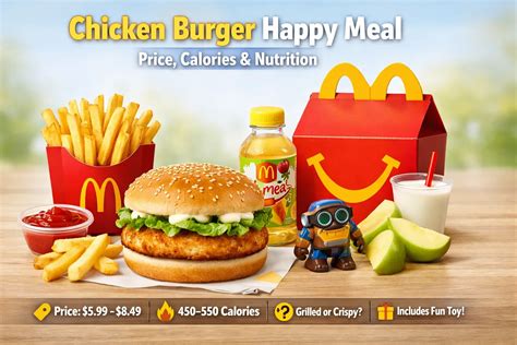 McDonald’s Chicken Burger Happy Meal – Price & Calories