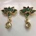 Buy Kundan Earrings,lotus Earring Stud Set of 4 Pair,handmade Earrings ...