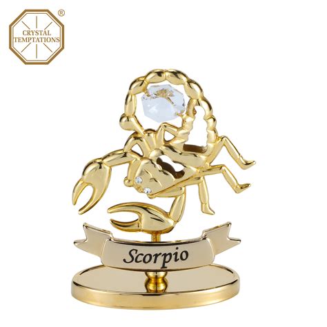 24K Gold Plated Figurine Scorpio Crystal | CRYSTAL TEMPTATIONS® | Union ...
