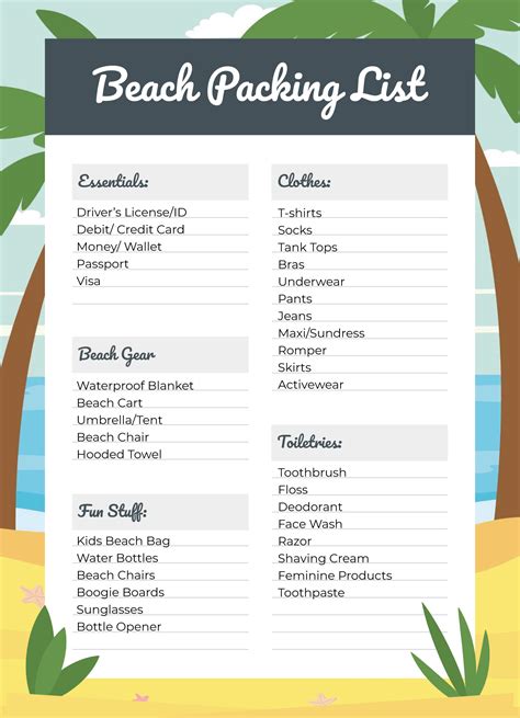 Beach Bag Essentials List