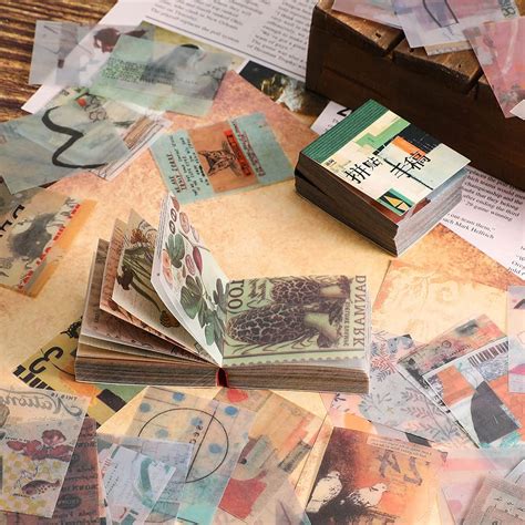 Buy 732 Sheets Paper Decorative Journaling Supplies Antique ...