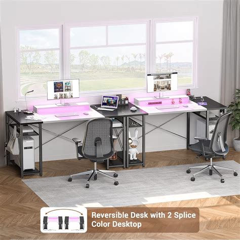 armocity Computer Desk with LED Lights, 55 Inch Desk India | Ubuy