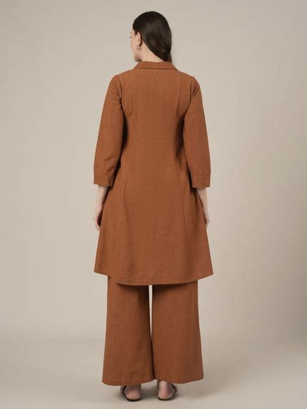 Brown Kurta Palazzo Maternity & Nursing Co-ord Set