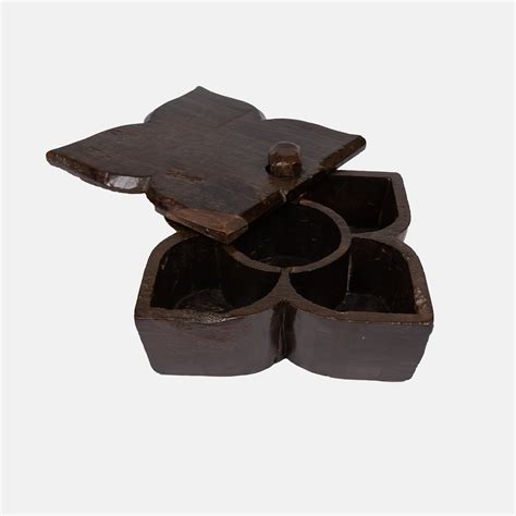 Wooden spice box – artefactsindia