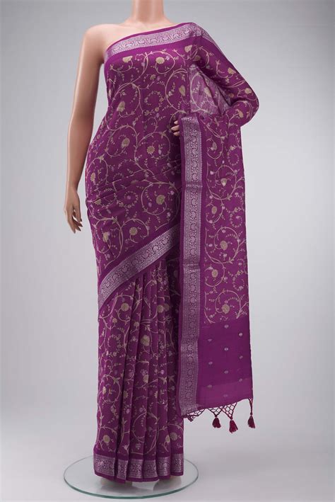 Magenta Tussar Silk Saree – Nalli Silk Sarees Pvt Ltd