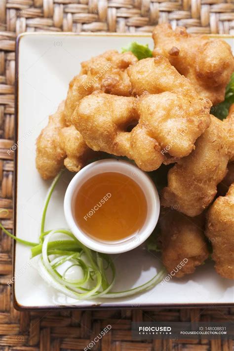 Asian chicken nuggets — ready, recipe - Stock Photo | #148008831