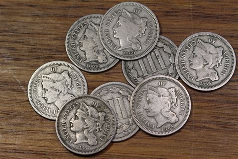 1860s Copper-nickel Three Cent Coin - US "trime" Collectible - Etsy