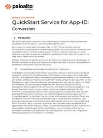 QuickStart Service for App-ID Policy Conversion Deployment - Palo Alto ...