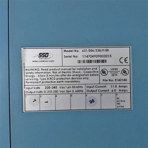 Parker SSD Drive 631-006-230-f-00