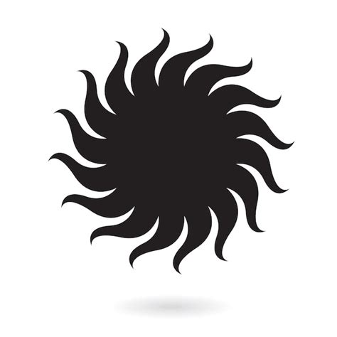 Premium Vector | Black Sun Icon