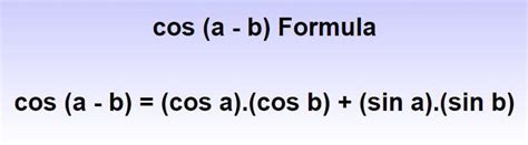 Rezultat imagine pentru Cos Formula