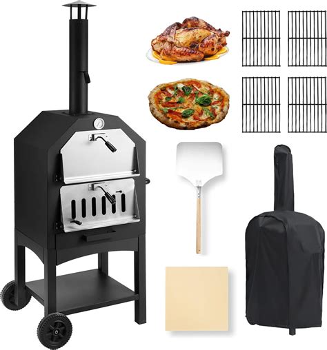 Amazon.com: Dawmilon Outdoor Pizza Oven, Wood-Fired Pizza Oven Portable ...