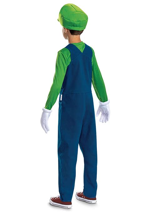 Kid's Super Mario Bros Premium Luigi Costume