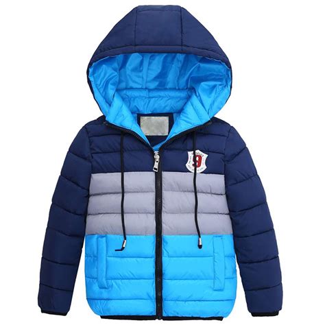 Kids Down Jacket Boys Padded Coats Hooded Outerwear Warm Lightweight ...