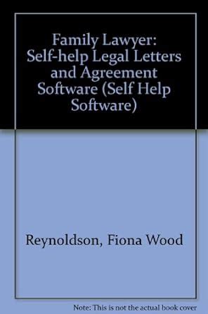 Family Lawyer (Self Help Software) : Reynoldson, Fiona Wood: Amazon.in ...