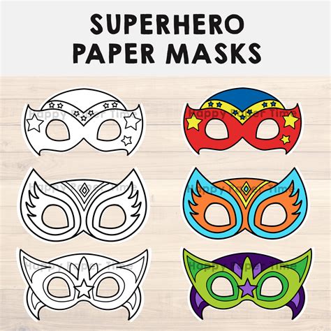 Superhero Mask Colored Printable