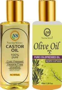Nuerma Science Castor Oil & Olive Oil (Pure Pure & Cold Pressed, For ...