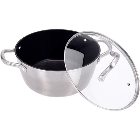 Garnek z pokrywką Ø 24 x 9 cm, aluminium - EH Excellent Houseware ...