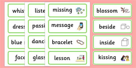 Medial 's' Word Cards - SEND English resource - Twinkl