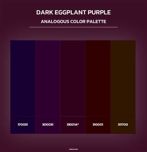 Dark Eggplant Purple color palettes - colorxs.com