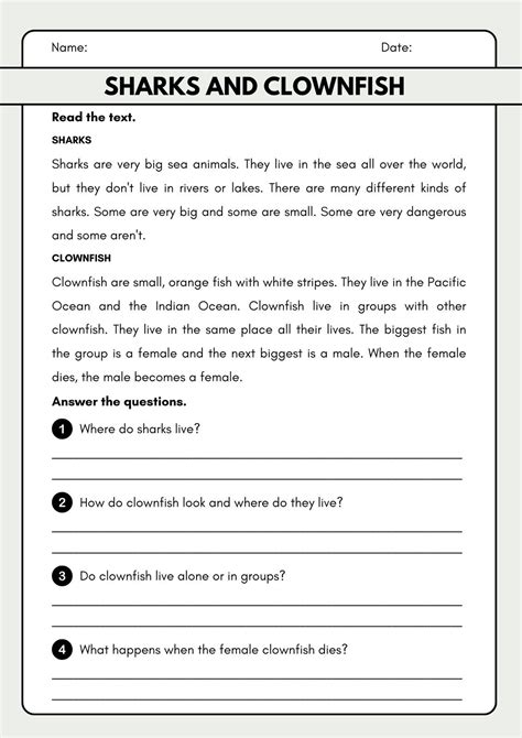 Reading Worksheets For 3rd Grade Reading Sheets Grade 3 Reading